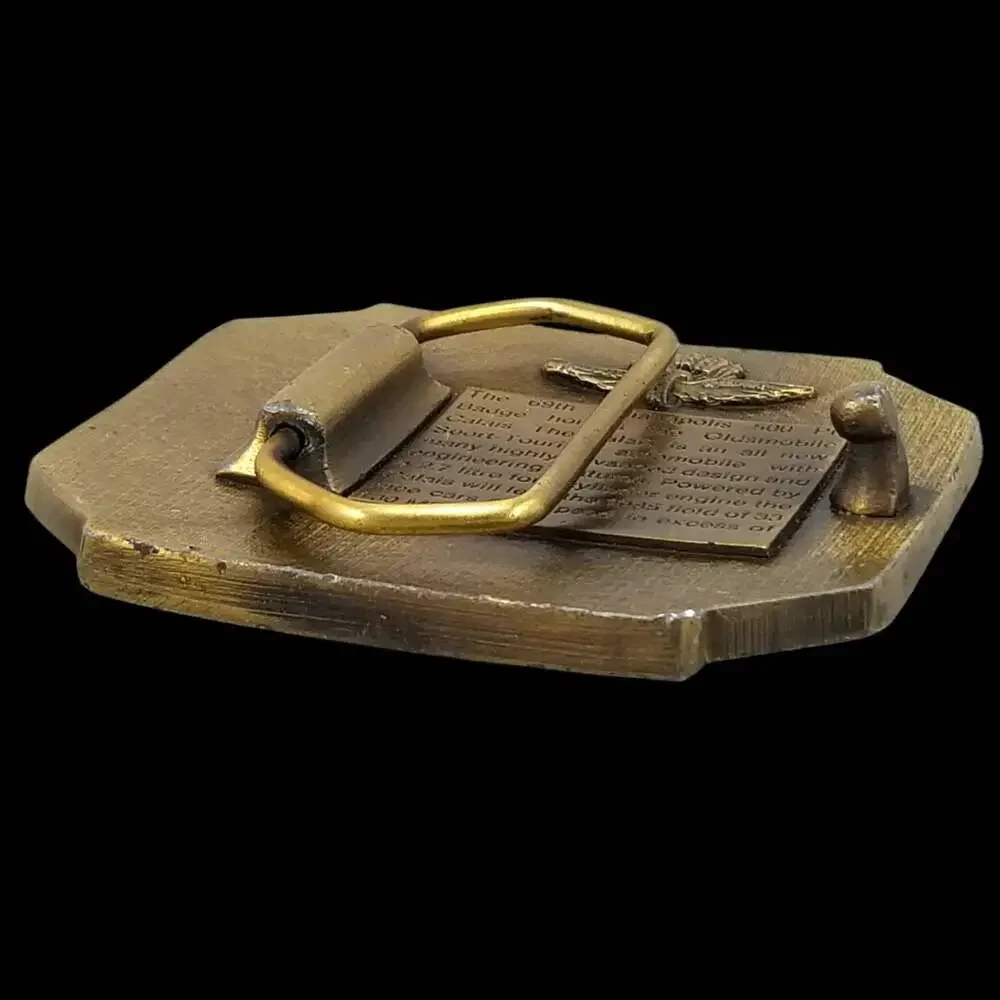Vintage Belt Buckle Oldsmobile Calais 500 Indianapolis 500 Pace Car‎ May 26 1985